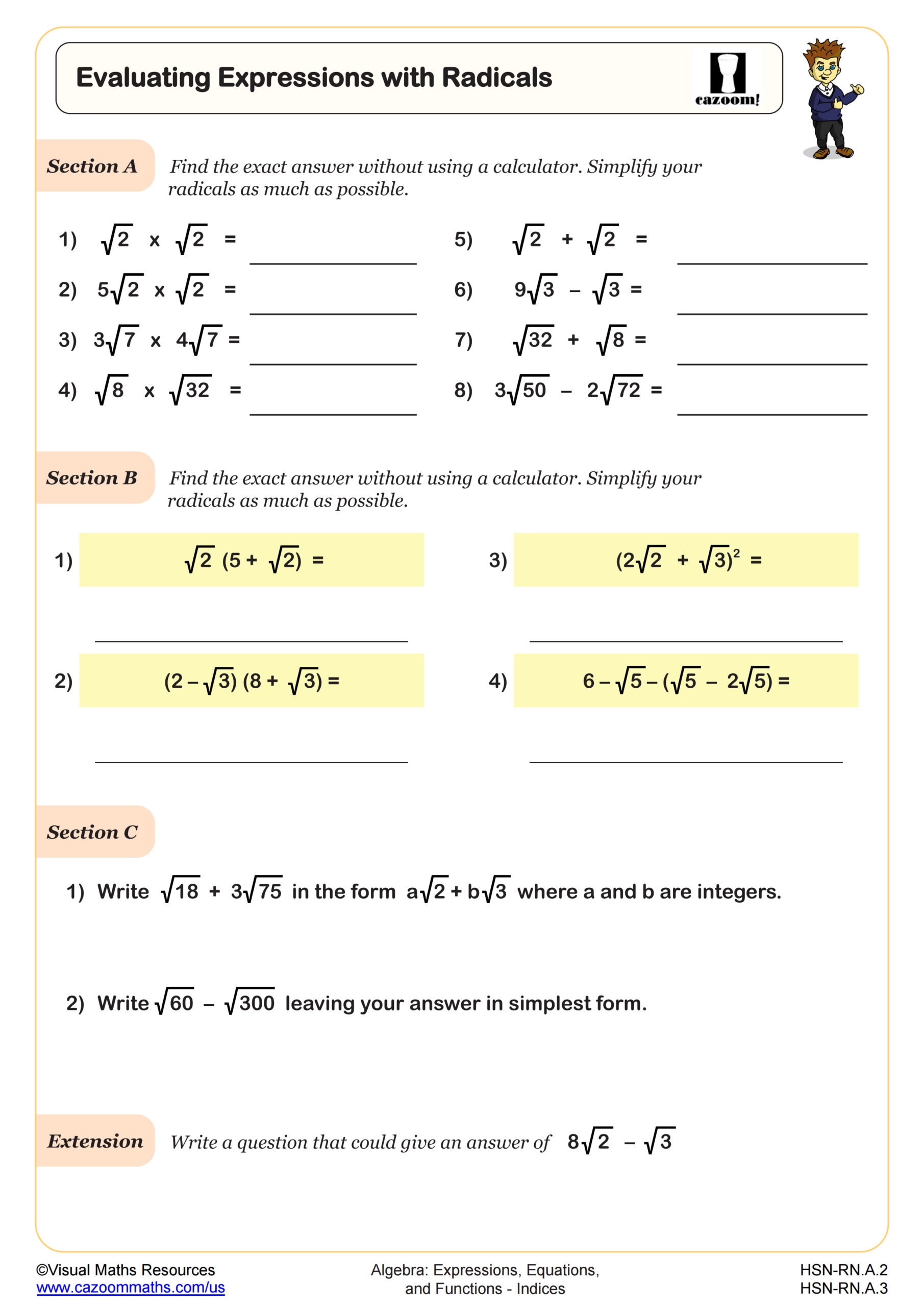 evaluating expressions worksheet pdf