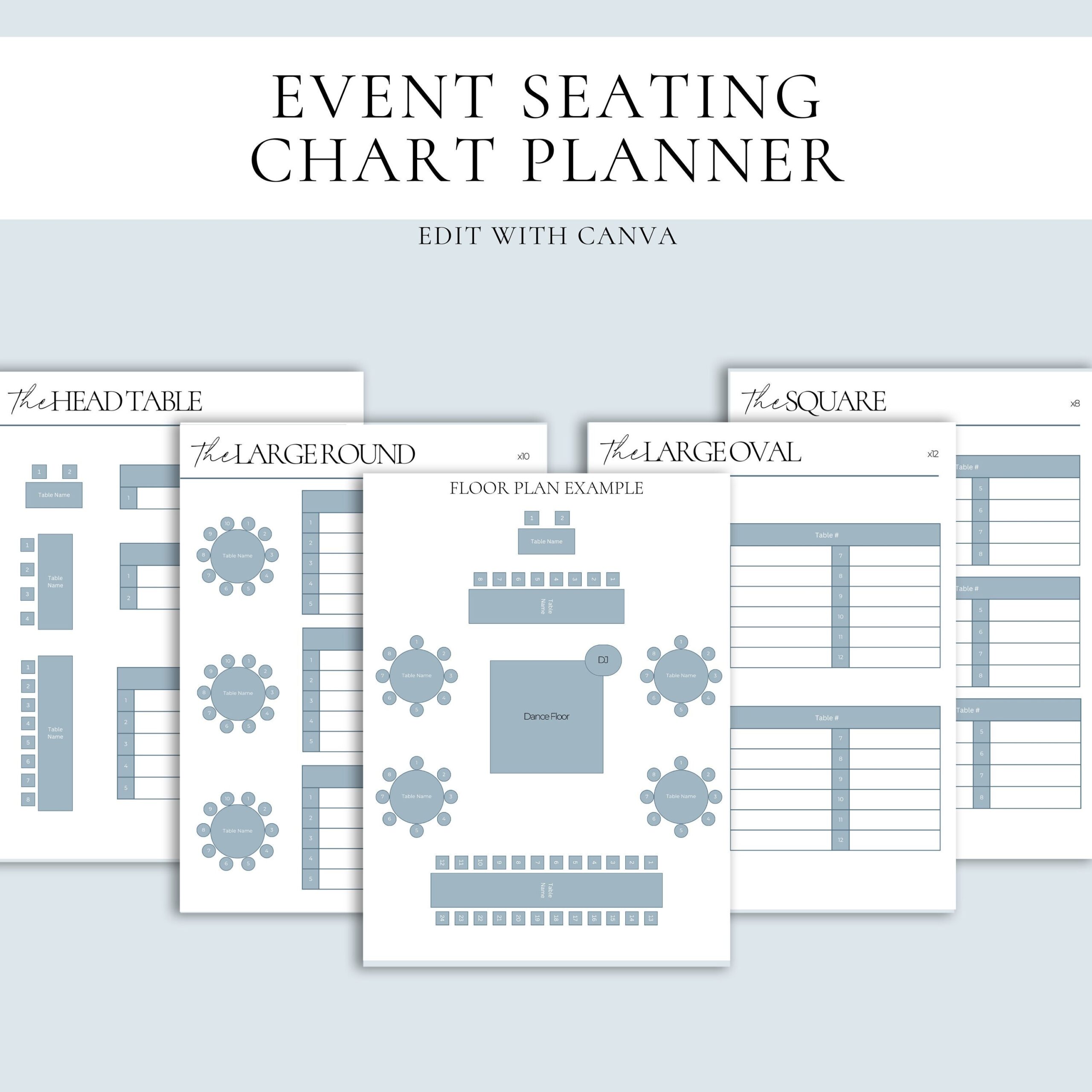 Event Seating Chart Template Download Printable Seating Plan Chart Digital Seating Plan Template Wedding Reception Ceremony Canva Table Plan Etsy