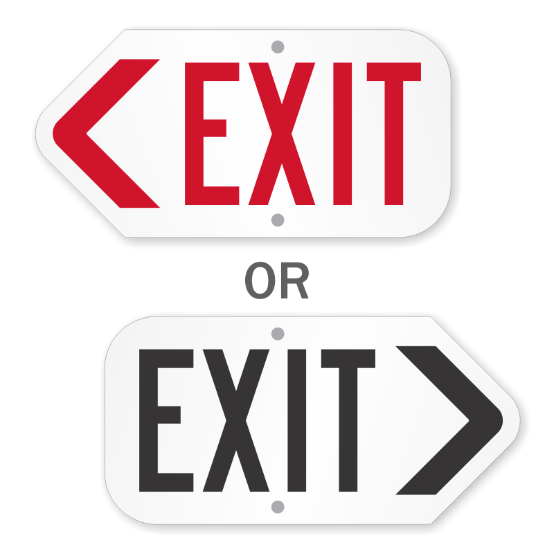 printable exit sign
