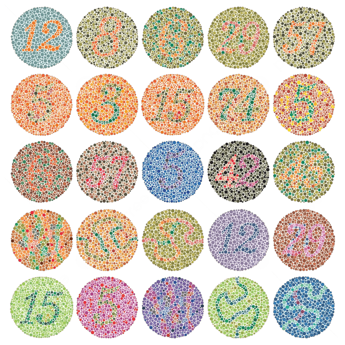 Extended Ishihara Color Blindness Test Red Colorblind Red Green Vector Red Colorblind Red Green PNG And Vector With Transparent Background For Free Download