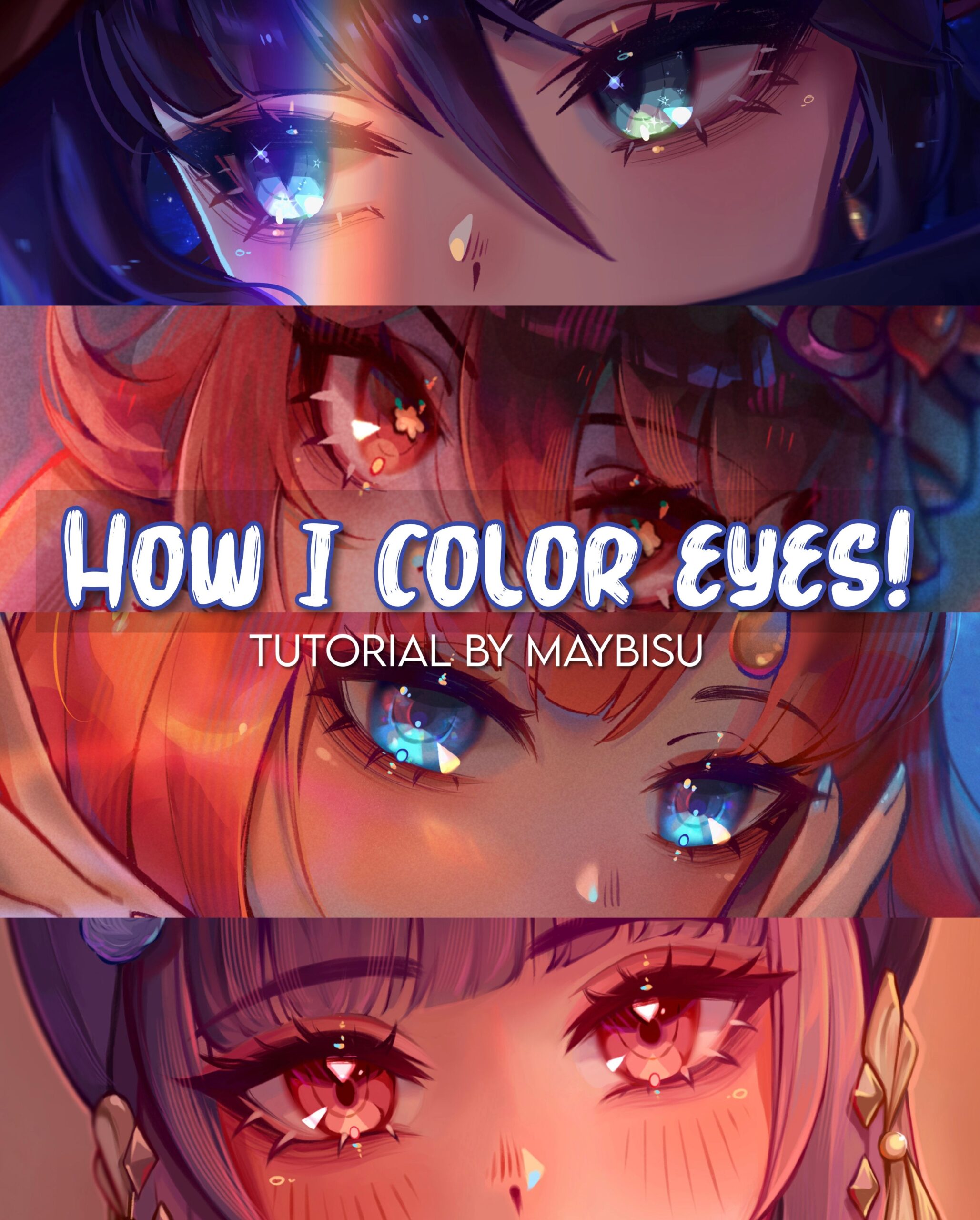 how to color anime eyes