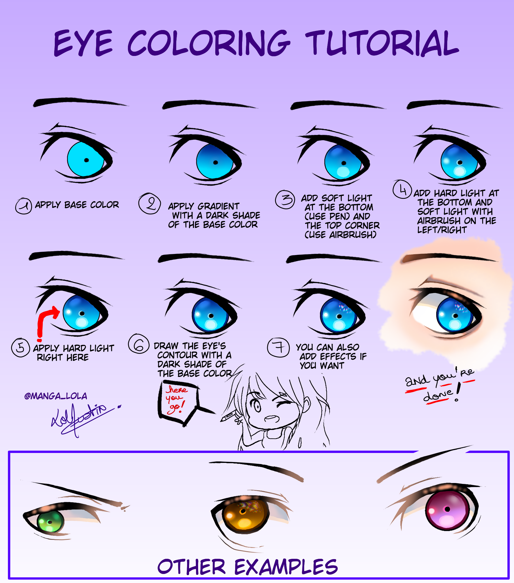 Eye Coloring Tutorial Sorasama Illustrations ART Street