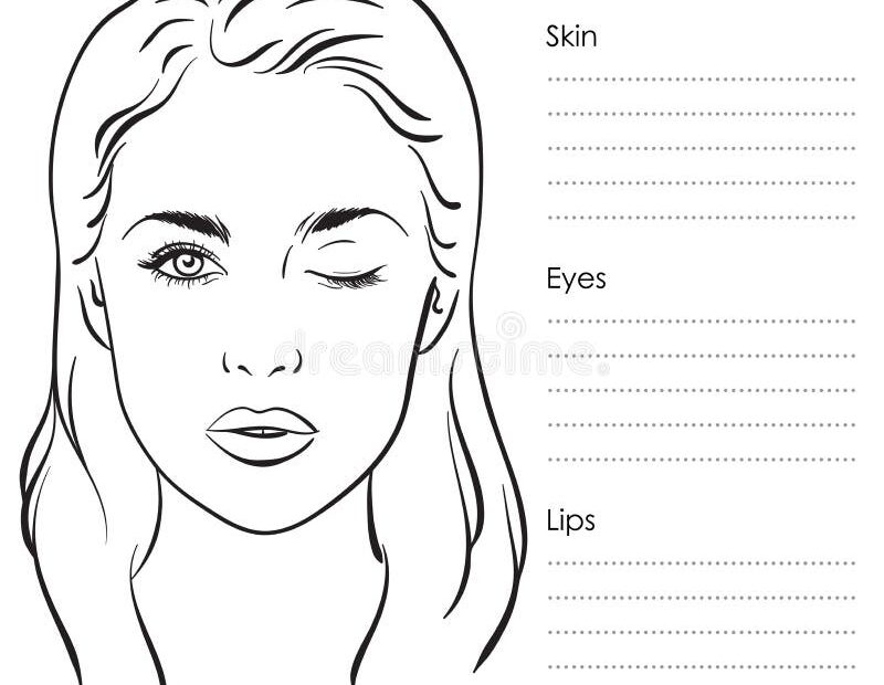 Face Chart Template Stock Illustrations 2 198 Face Chart