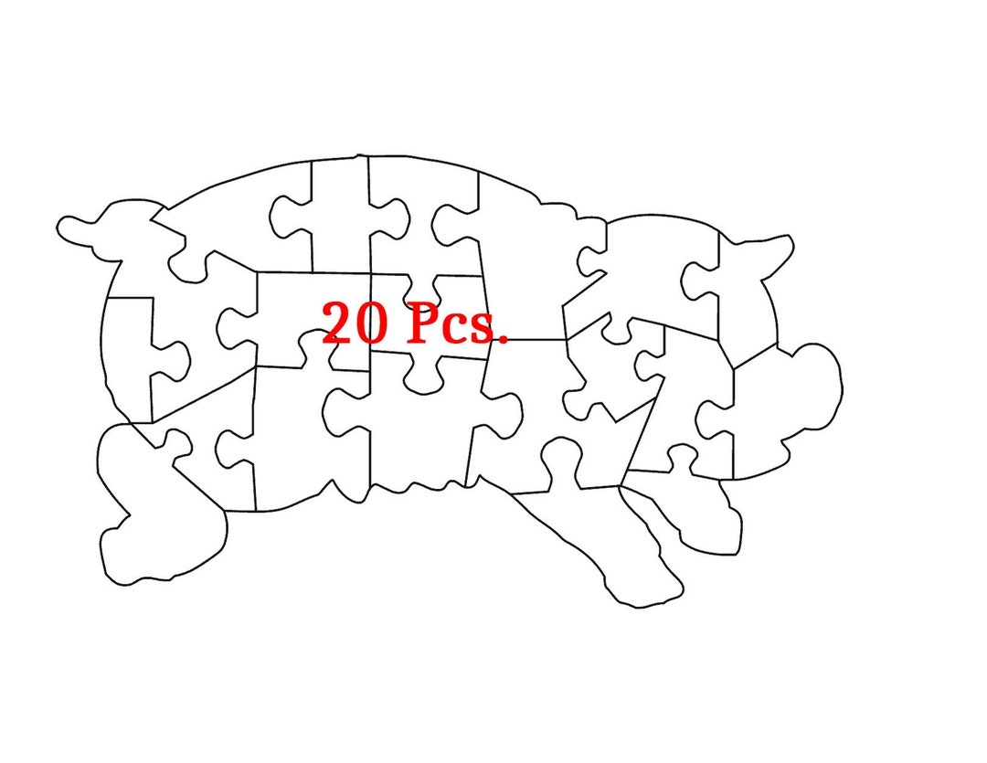 jigsaw puzzle template 20 pieces