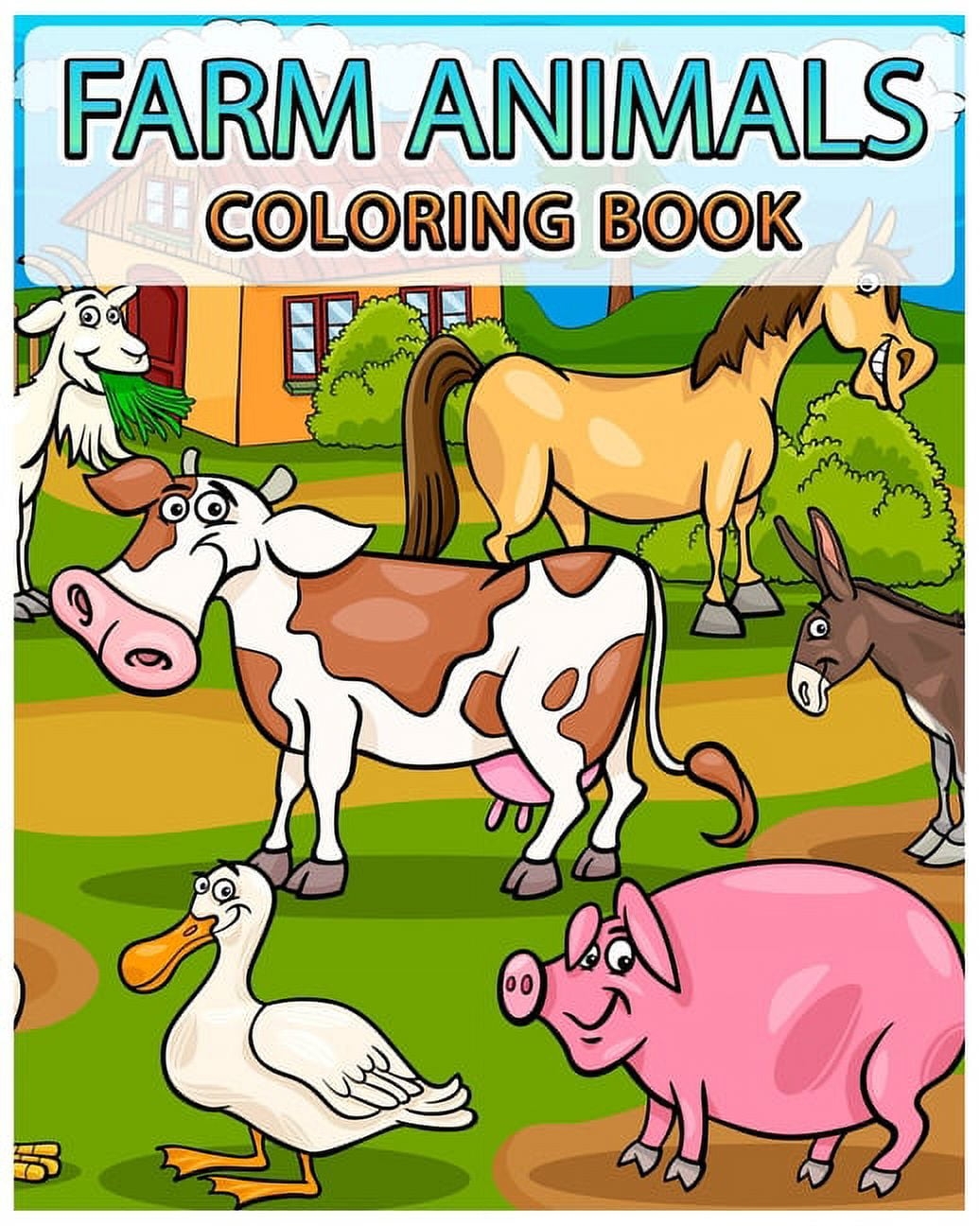 Farm Animals Coloring Book Kids Coloring Book Animals Coloring Book Book 
