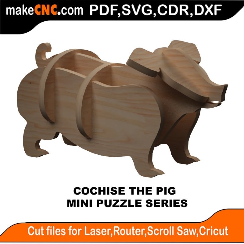 pig puzzle template