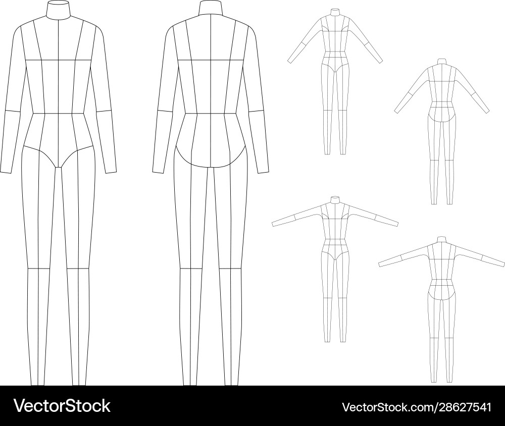 fashion mannequin drawing template
