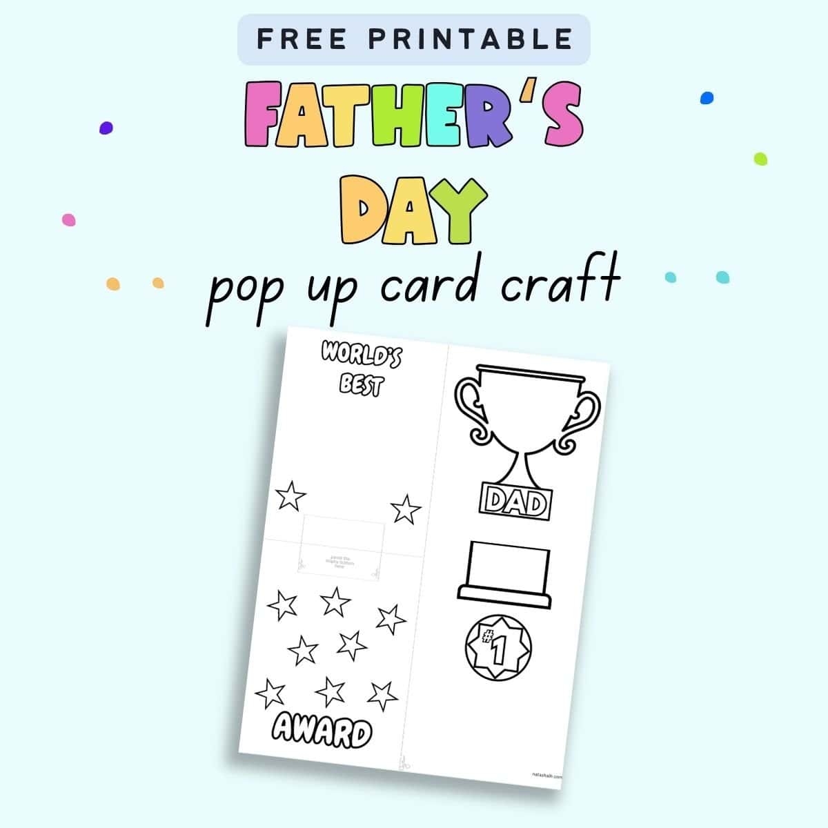 Father s Day Pop Up Card Free Printable The Artisan Life
