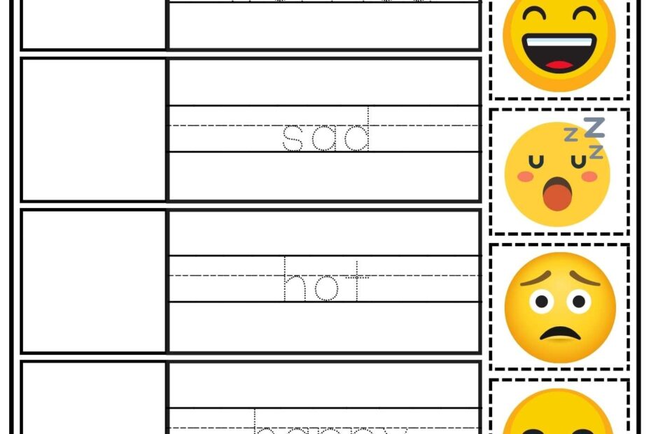 Feelings And Emotions Cut And Paste Worksheet For Children And ESL Worksheets Library