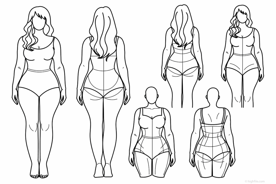 Female Body Outlines For Drawingu200b PDF Highfile