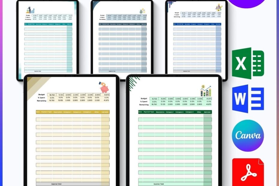 Financial Spreadsheet Template Blank Printable Excel