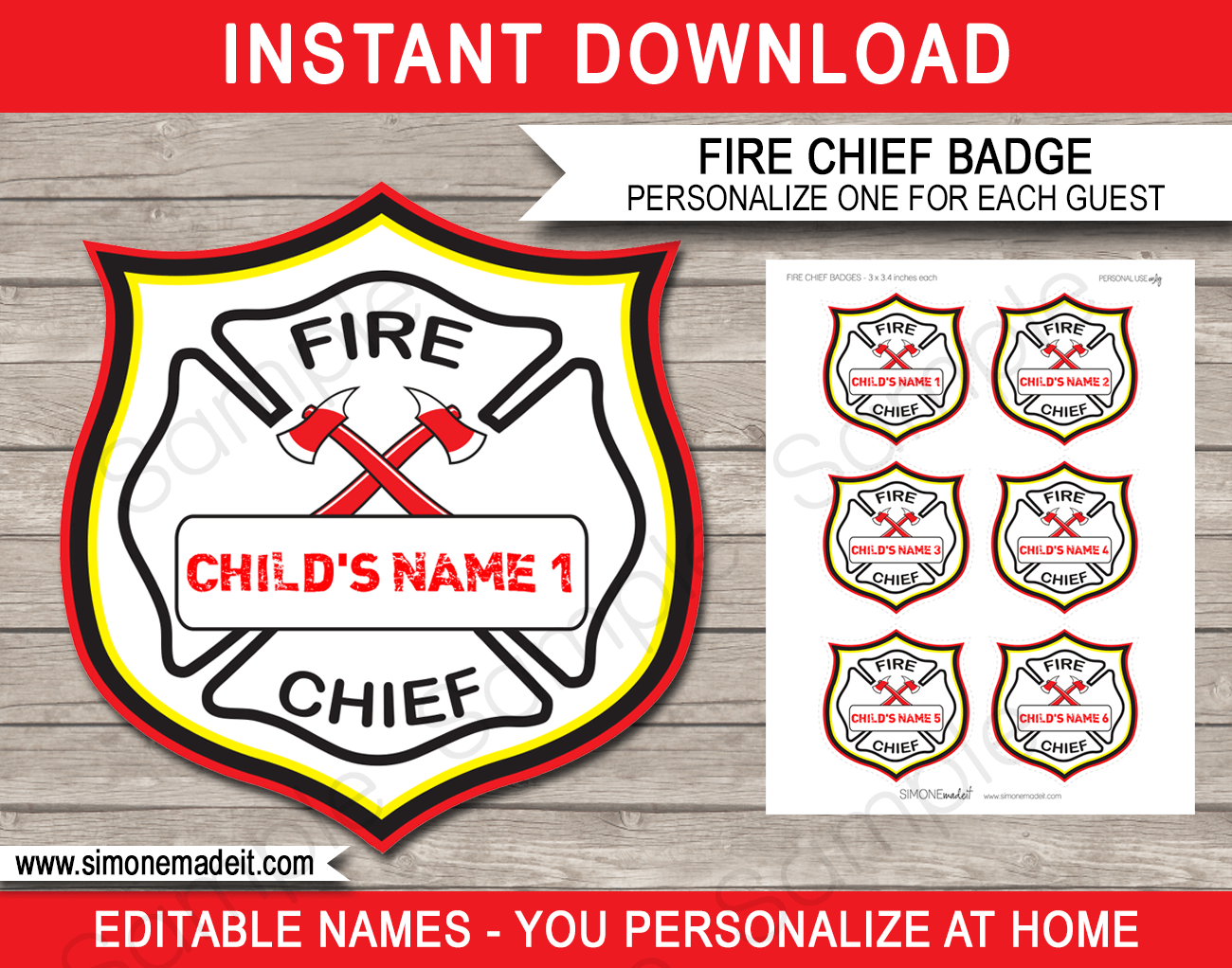 Fire Chief Badges