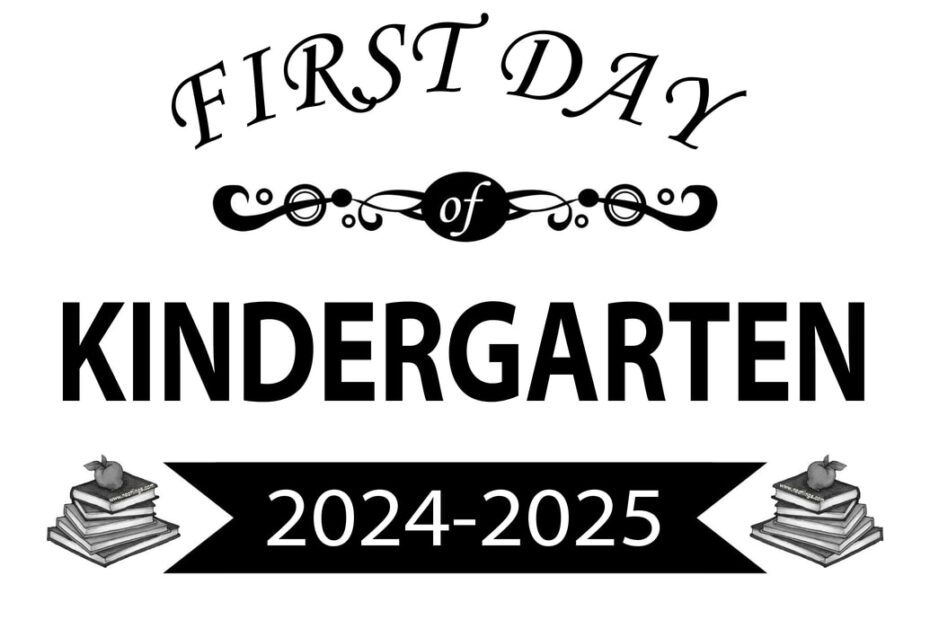 First Day Of School Signs FREE Printable Black And White