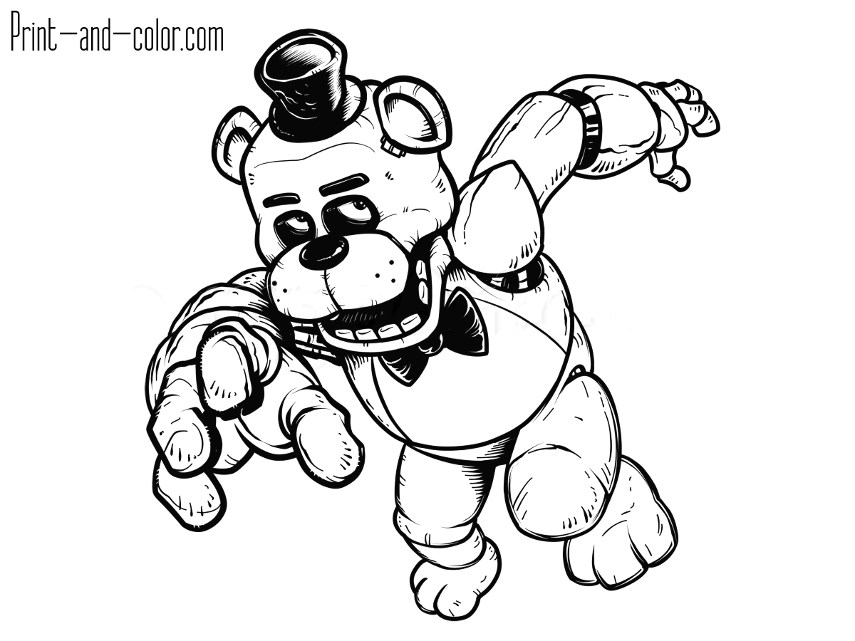 fnaf coloring pages printable