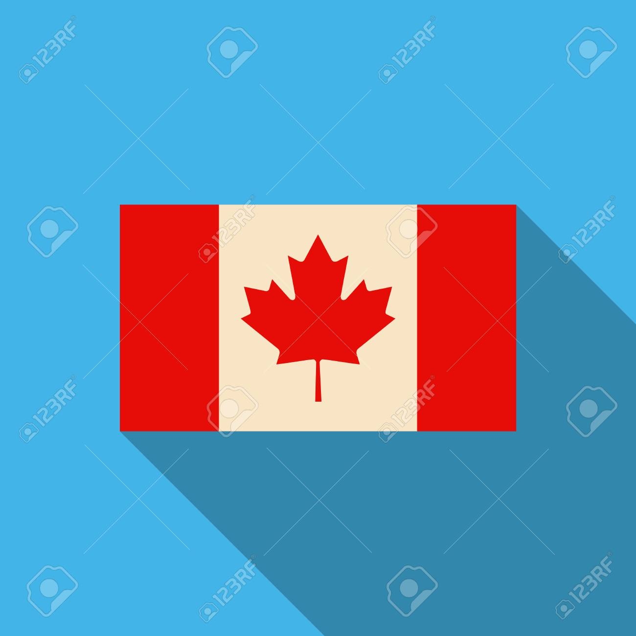 Flag Of Canada In National Official Colors And Proportions With A 