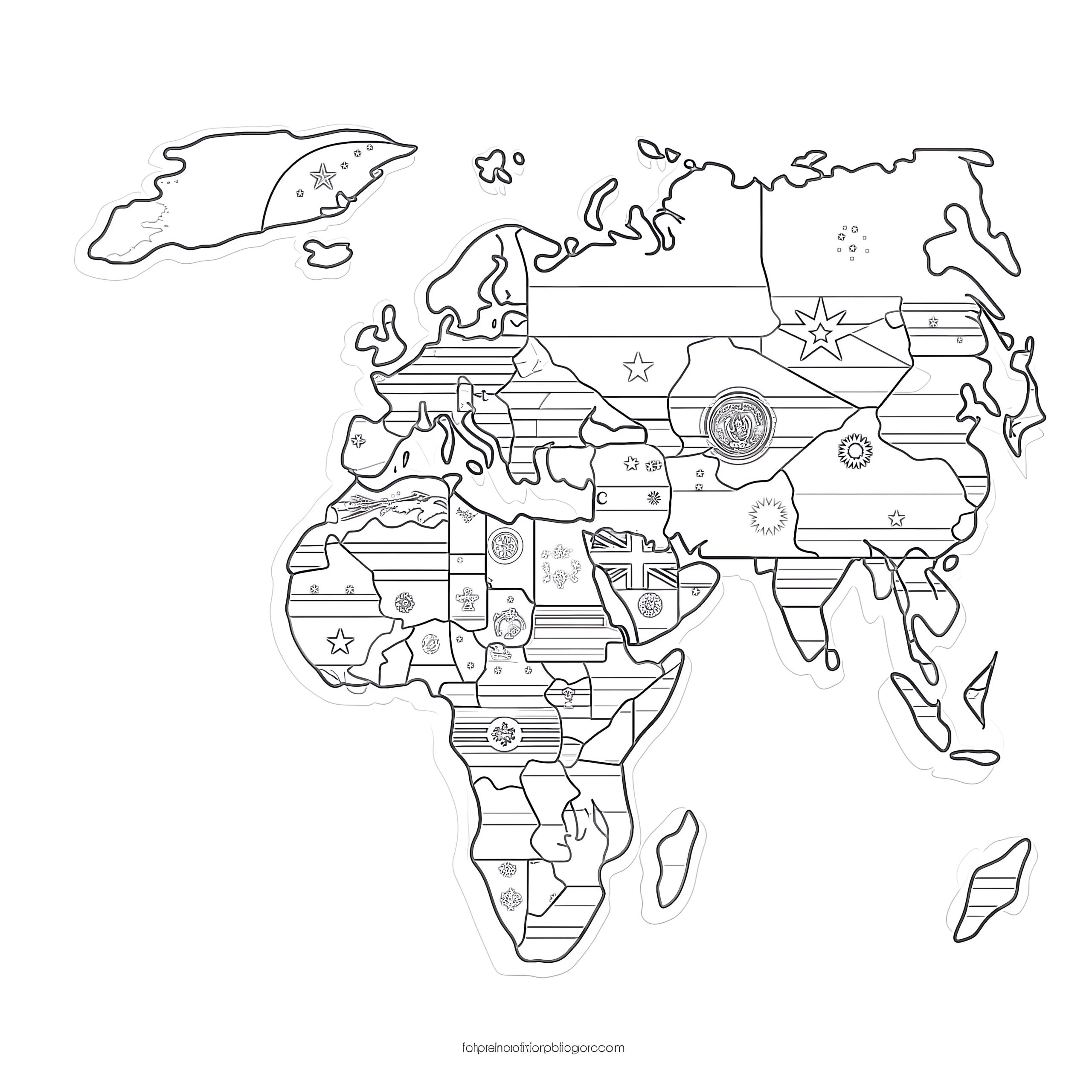 Flags Of The World Coloring Book Coloring Page Coloring Pages 
