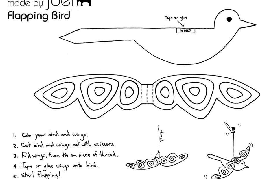 Flapping Paper Bird Toy Made By Joel