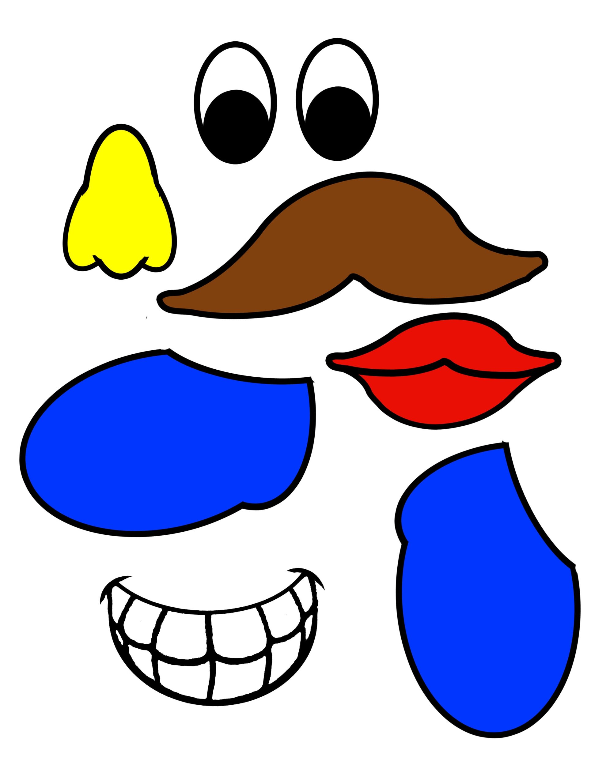 Flat Potato Head Pieces Therapy Fun Zone Community