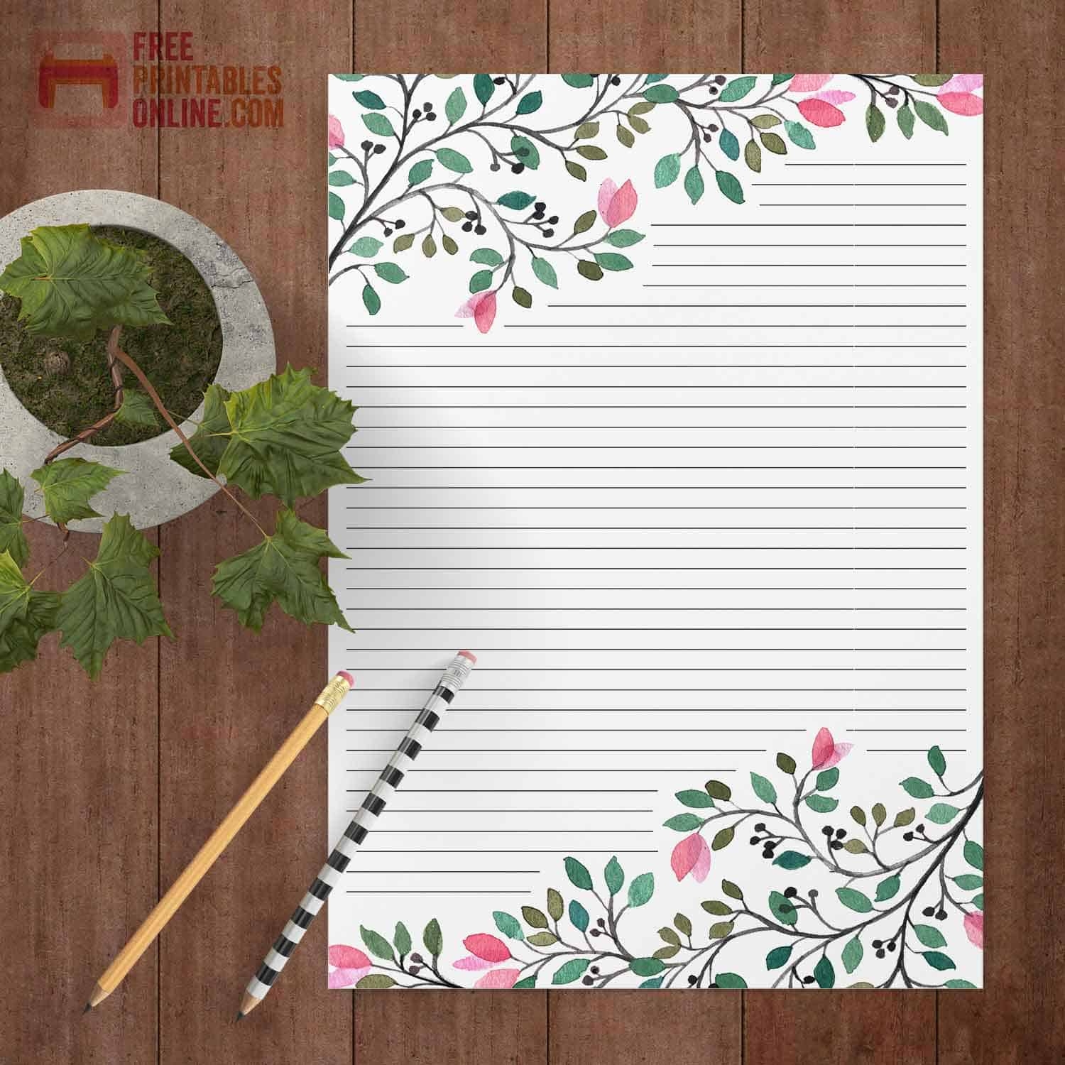 free printable stationery