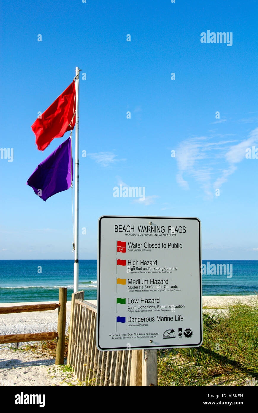 Florida Beach Warning Flag Sign Hi res Stock Photography And Images Alamy