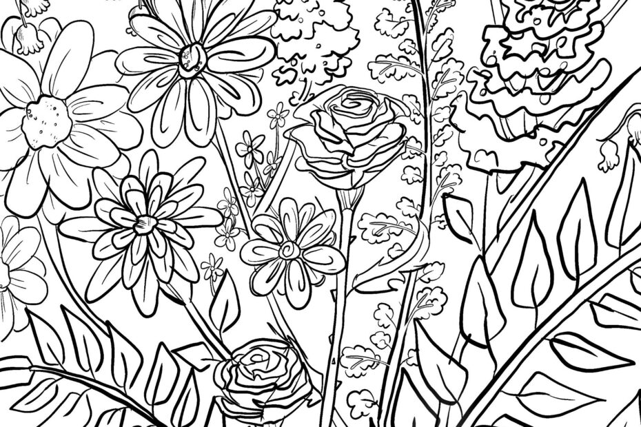 Flower Coloring Page Coloring Sheets Printable Bouquet Coloring Sheet