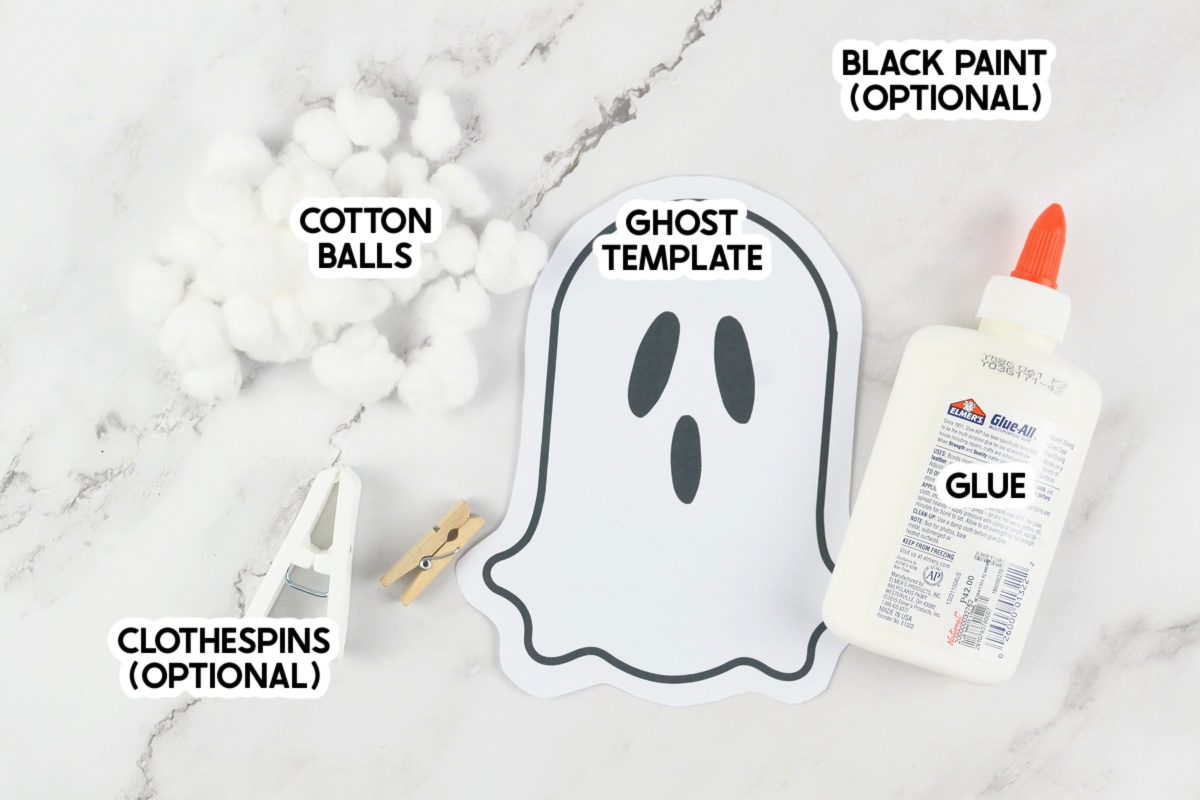 Fluffy Ghost Craft For Kids FREE Ghost Template Play Party Plan