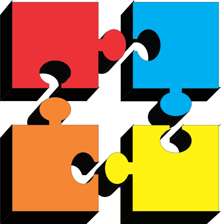Four Puzzle Pieces Clipart 2003811