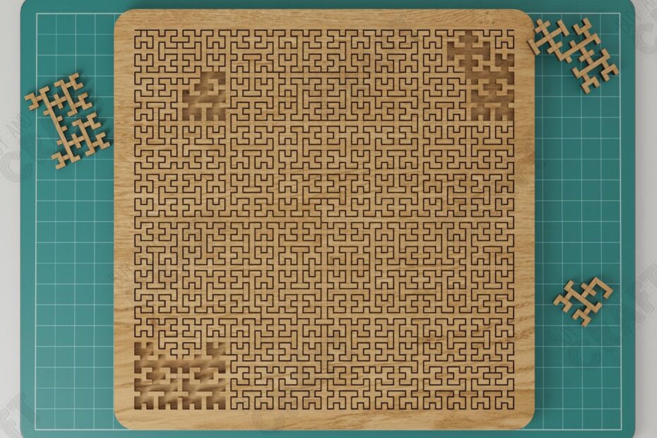 Fractal Puzzle Svg Challenging Wood Puzzle Svg Puzzle Laser Cut File Jigsaw Puzzle Svg Etsy