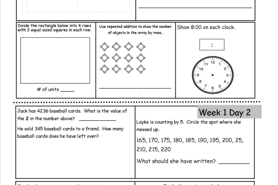 Free 3rd Grade Daily Math Worksheets
