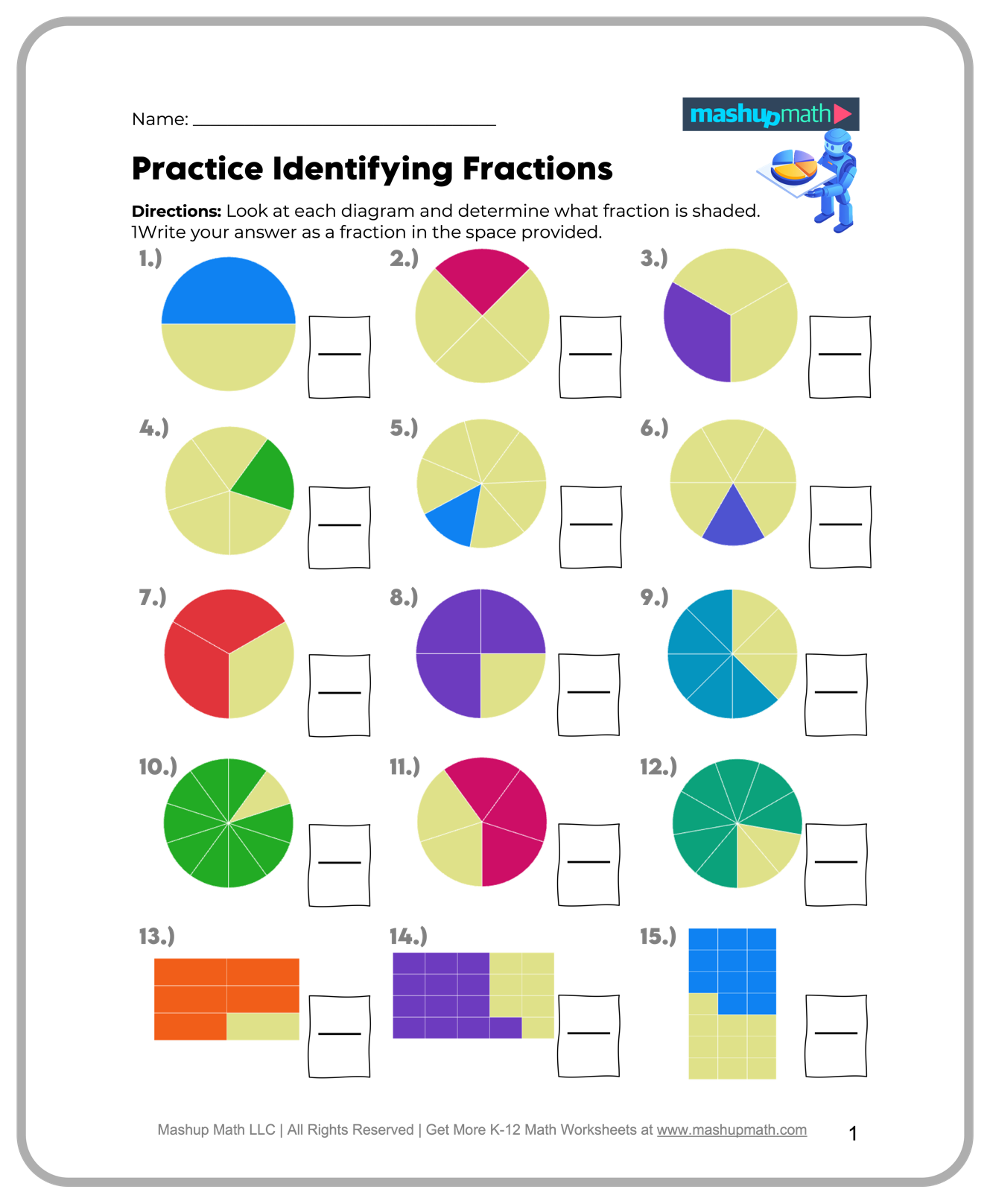 4th grade math worksheets with answer key