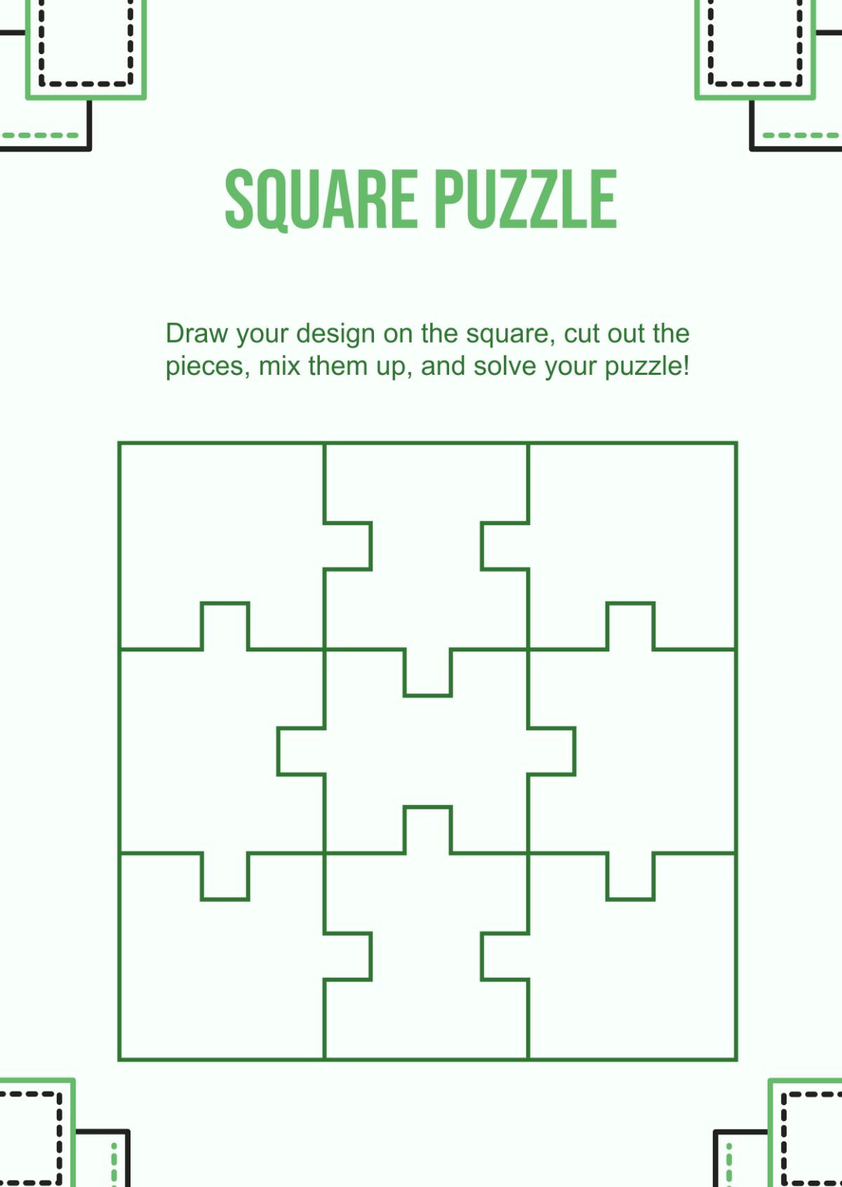 6 pc puzzle template