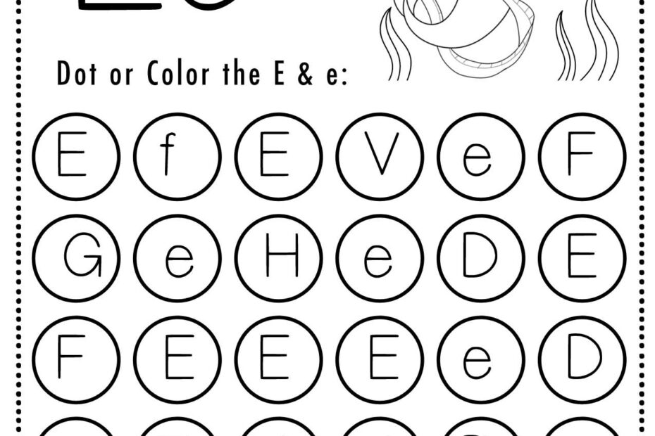 Free Alphabet Do A Dot Printables Worksheets Letter E Mermaid