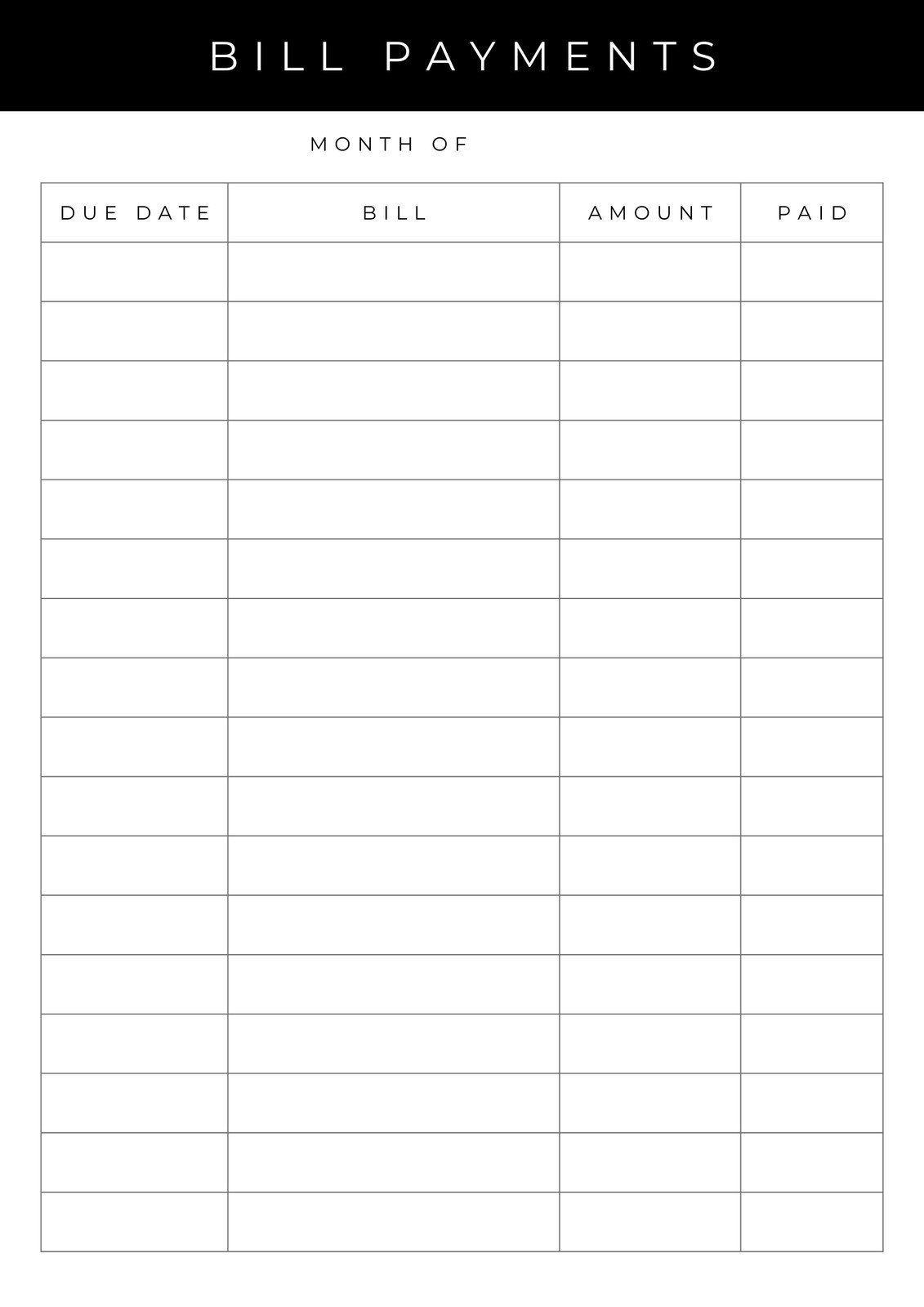 budget sheet template free printable