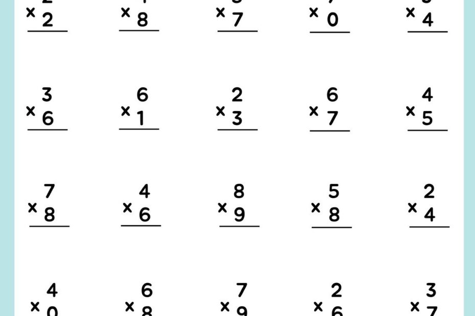 Free And Customizable Multiplication Templates Canva