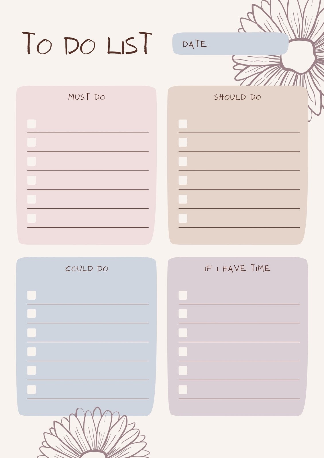 printable to do list template