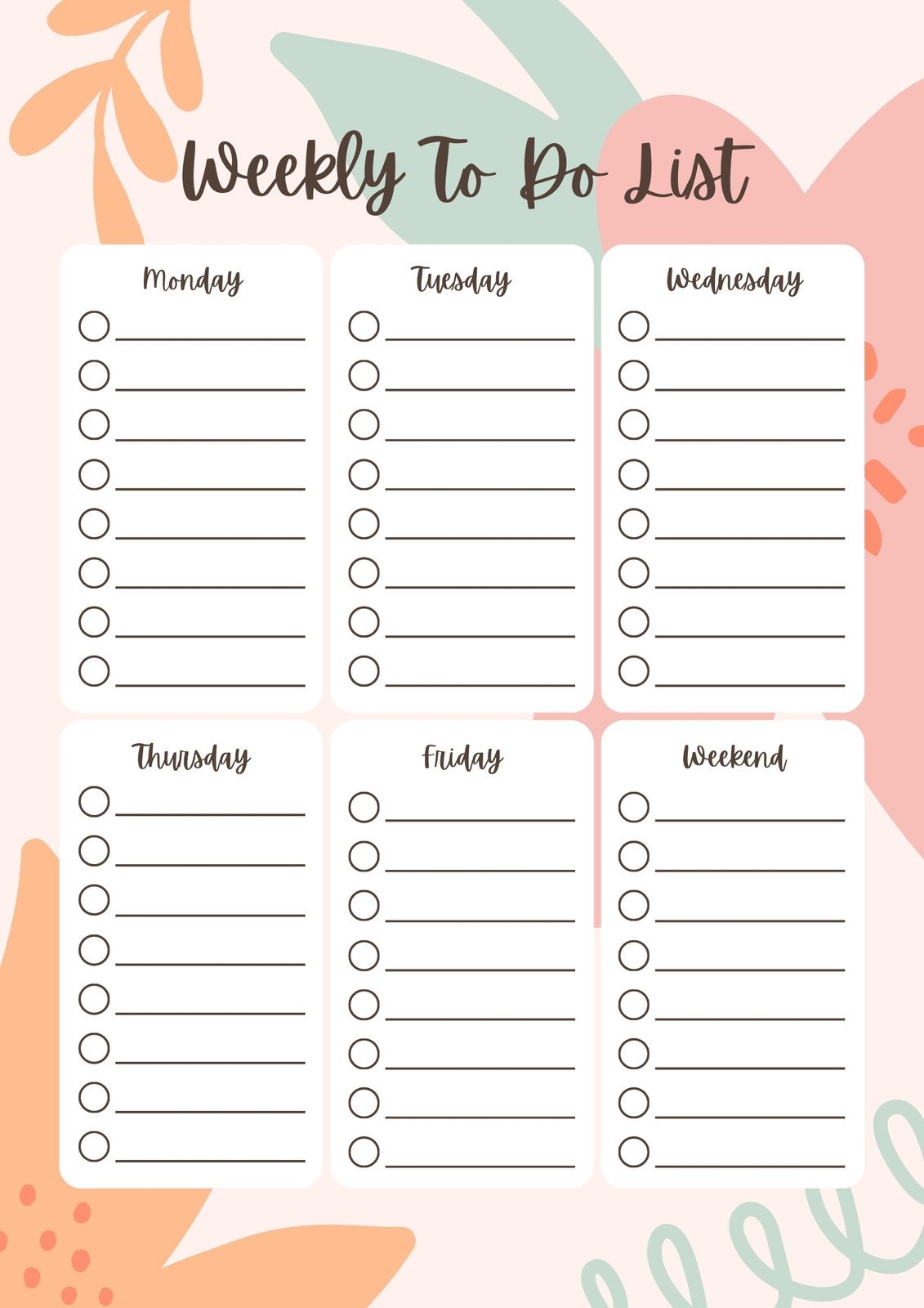 cute printable to do list pdf free
