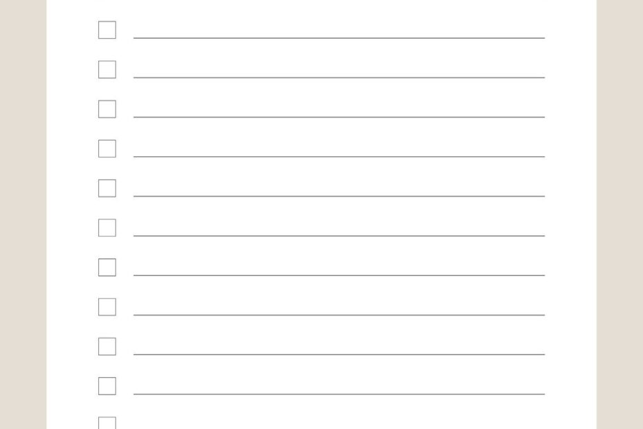 Free And Customizable To Do List Templates