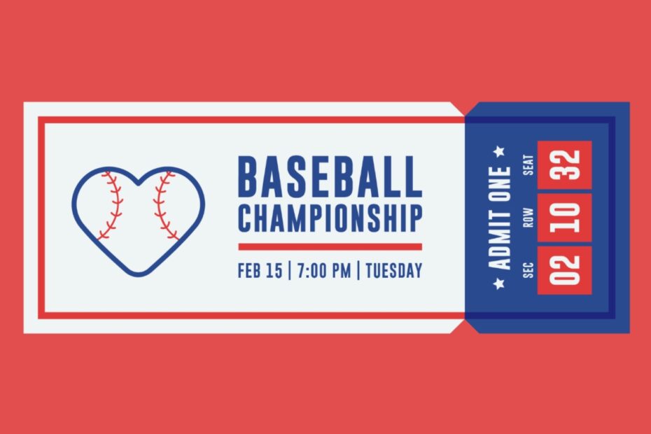 Free Baseball Ticket Templates Editable And Printable
