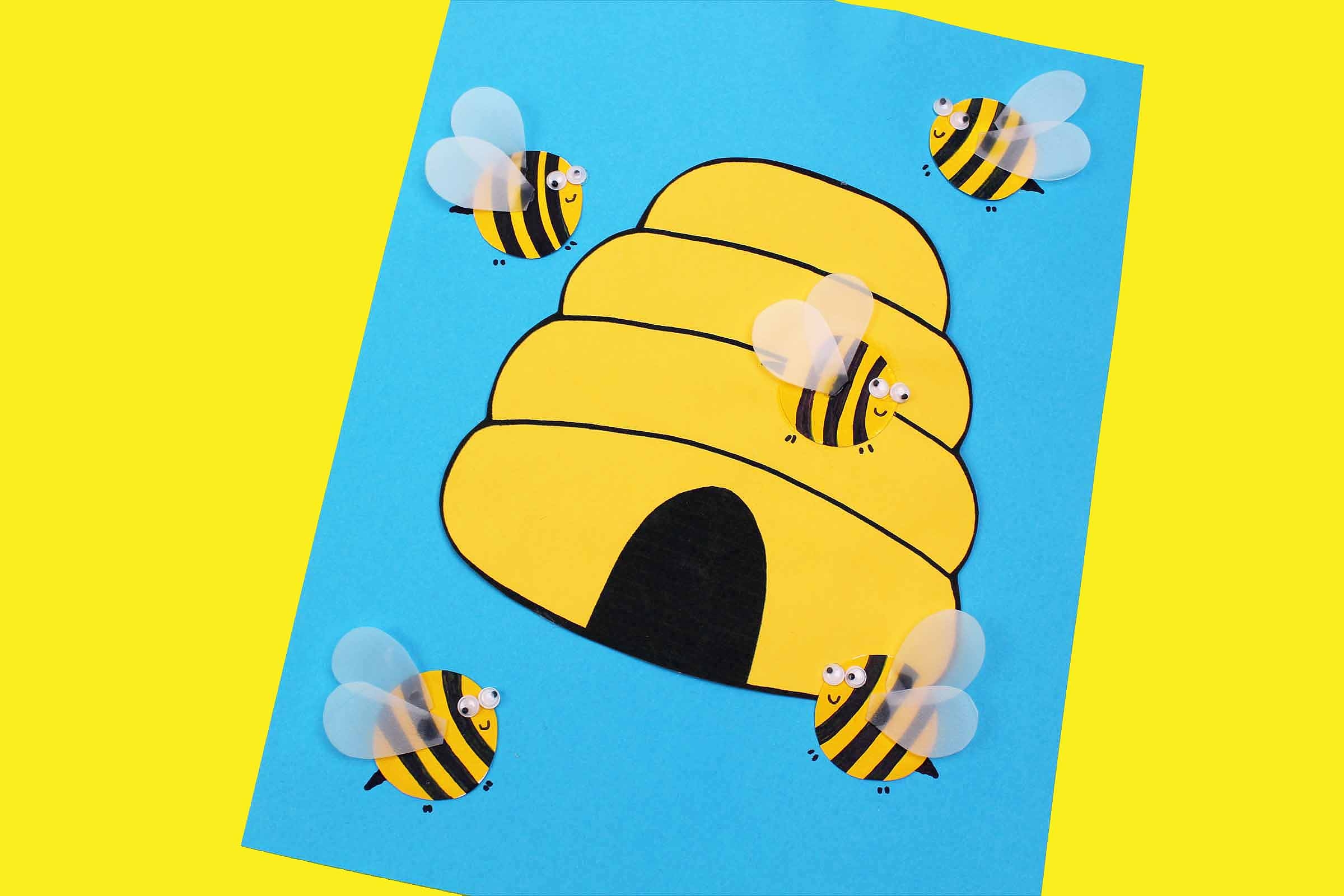 bee hive template printable