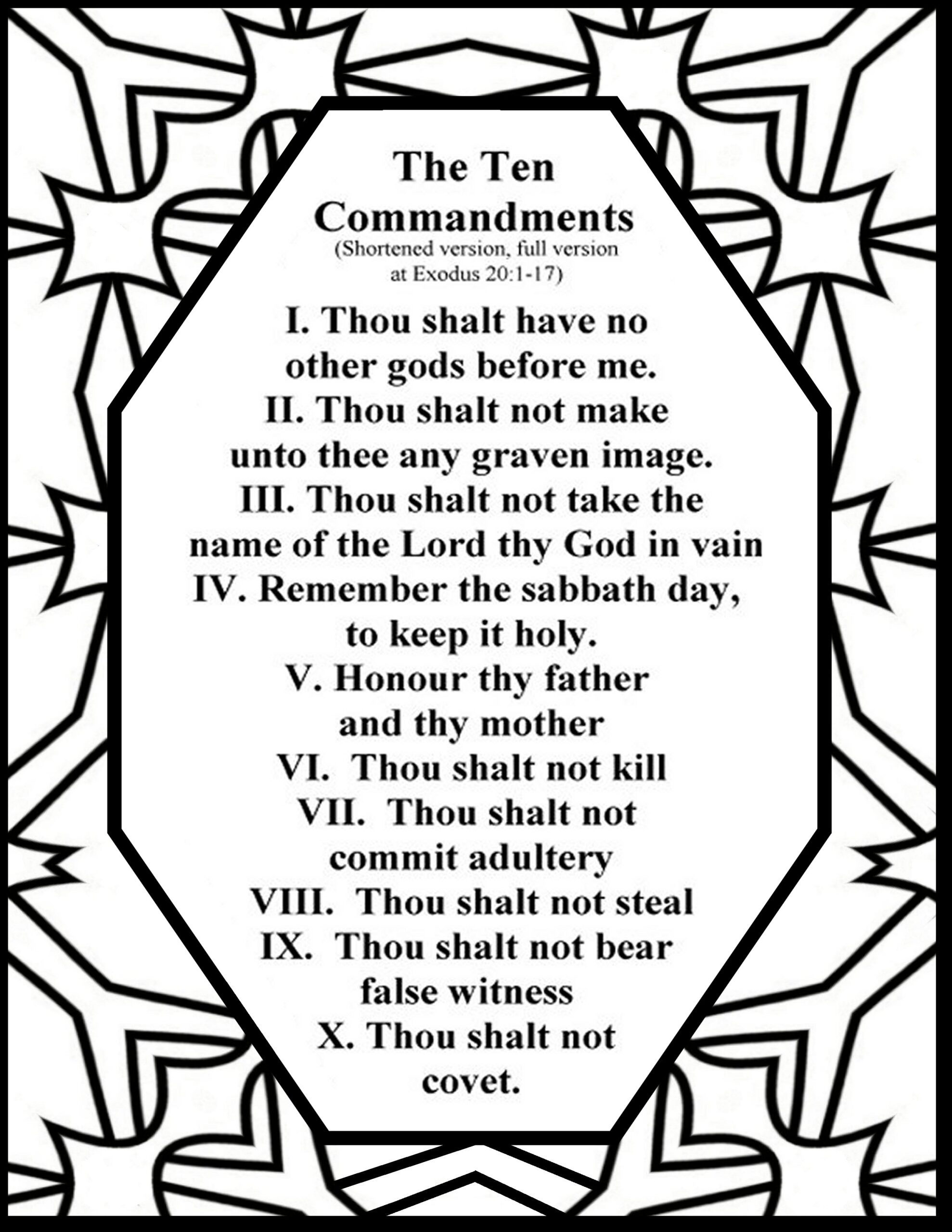 10 commandments printable