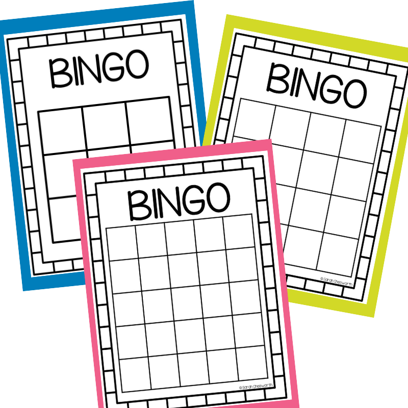 free printable blank bingo template