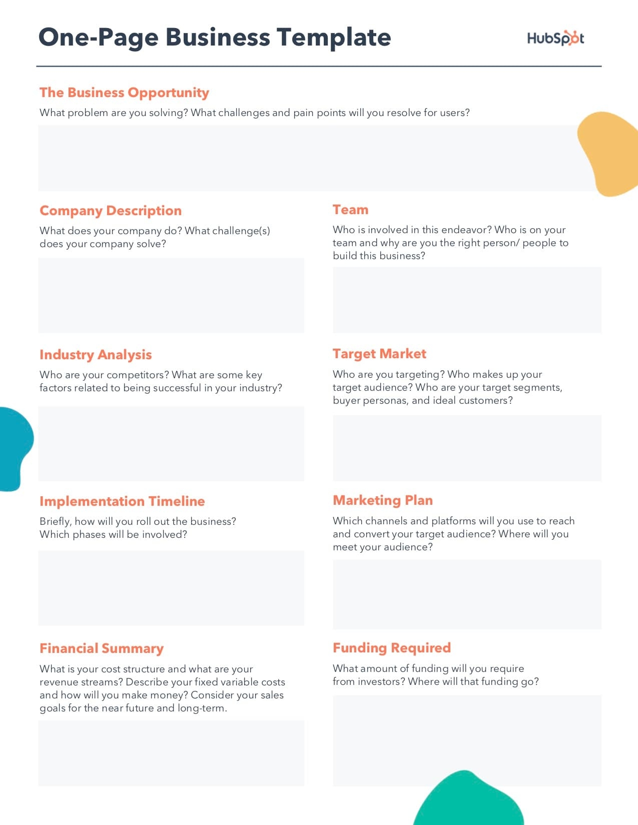 business plan template canada