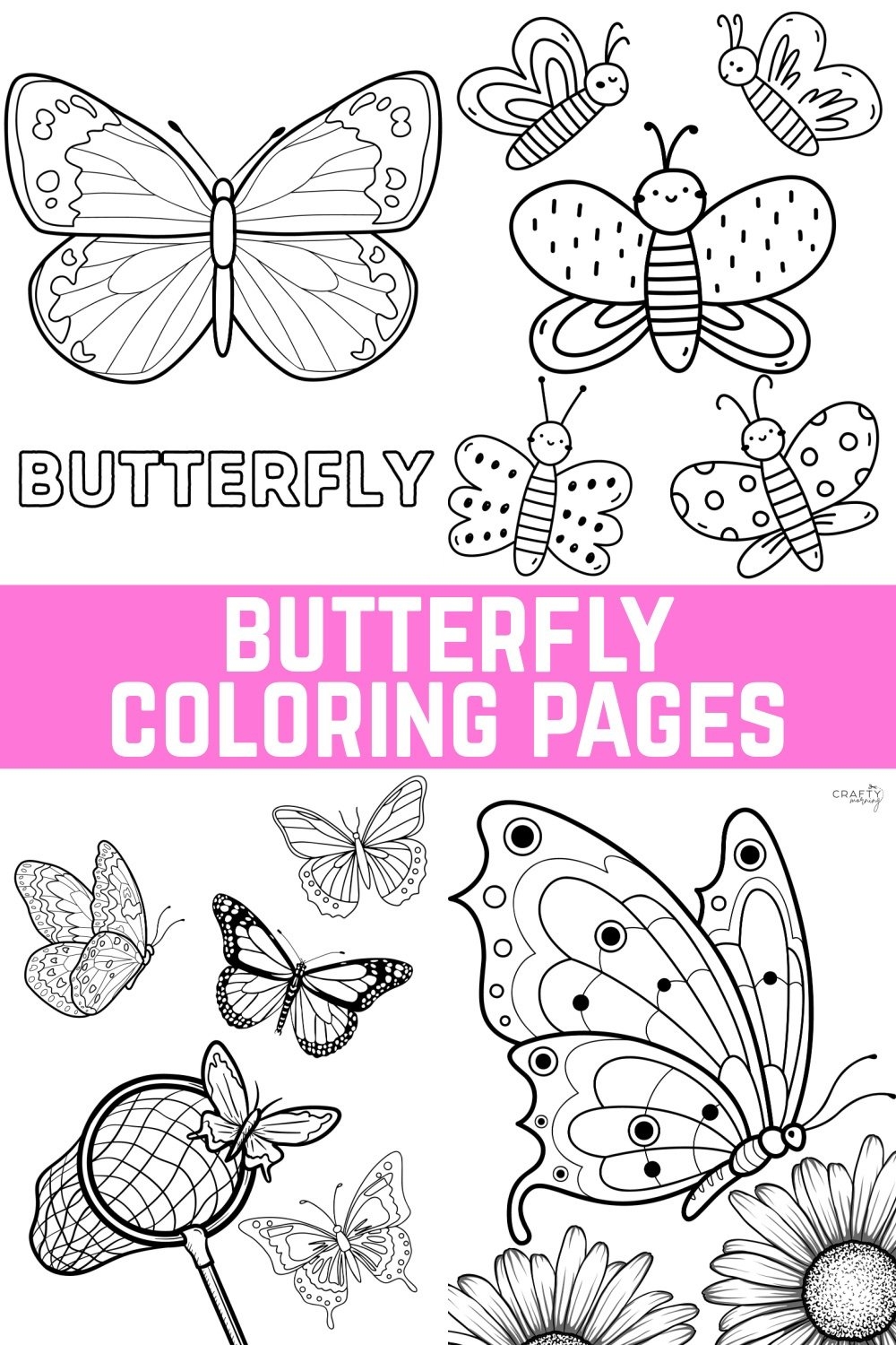 butterfly printable colouring pages