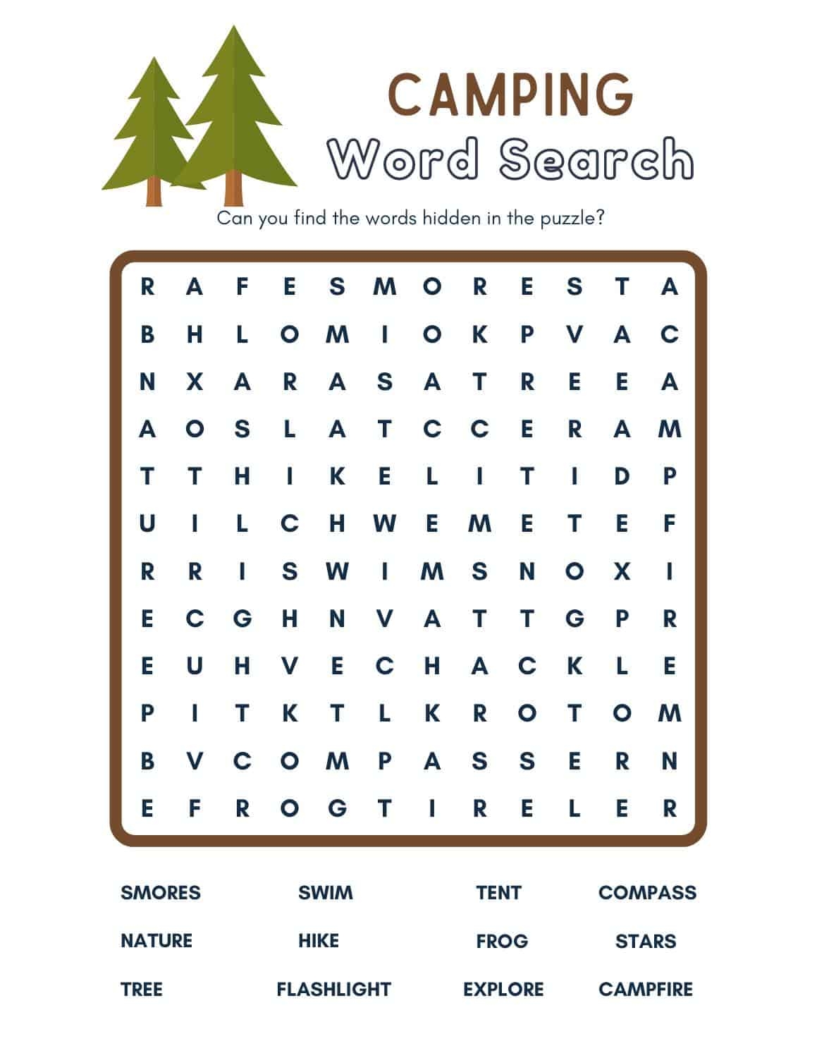 word puzzle template