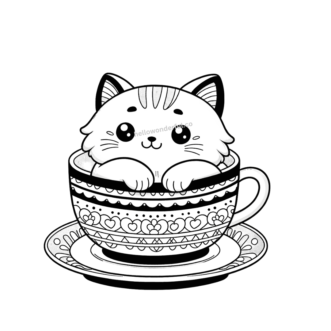 cat printable coloring pages