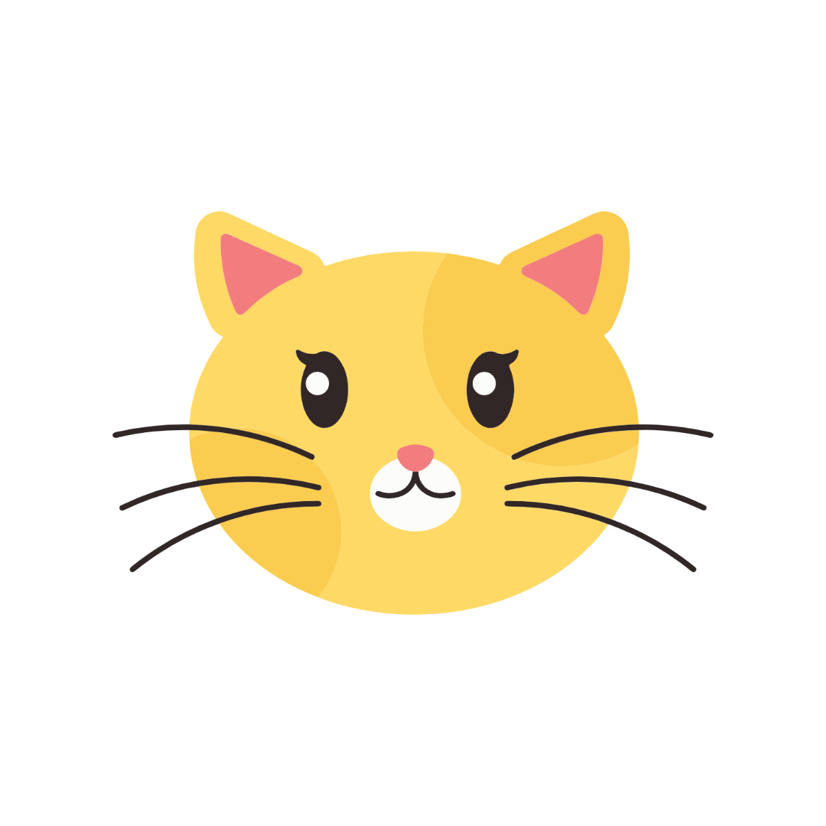 cat face template printable