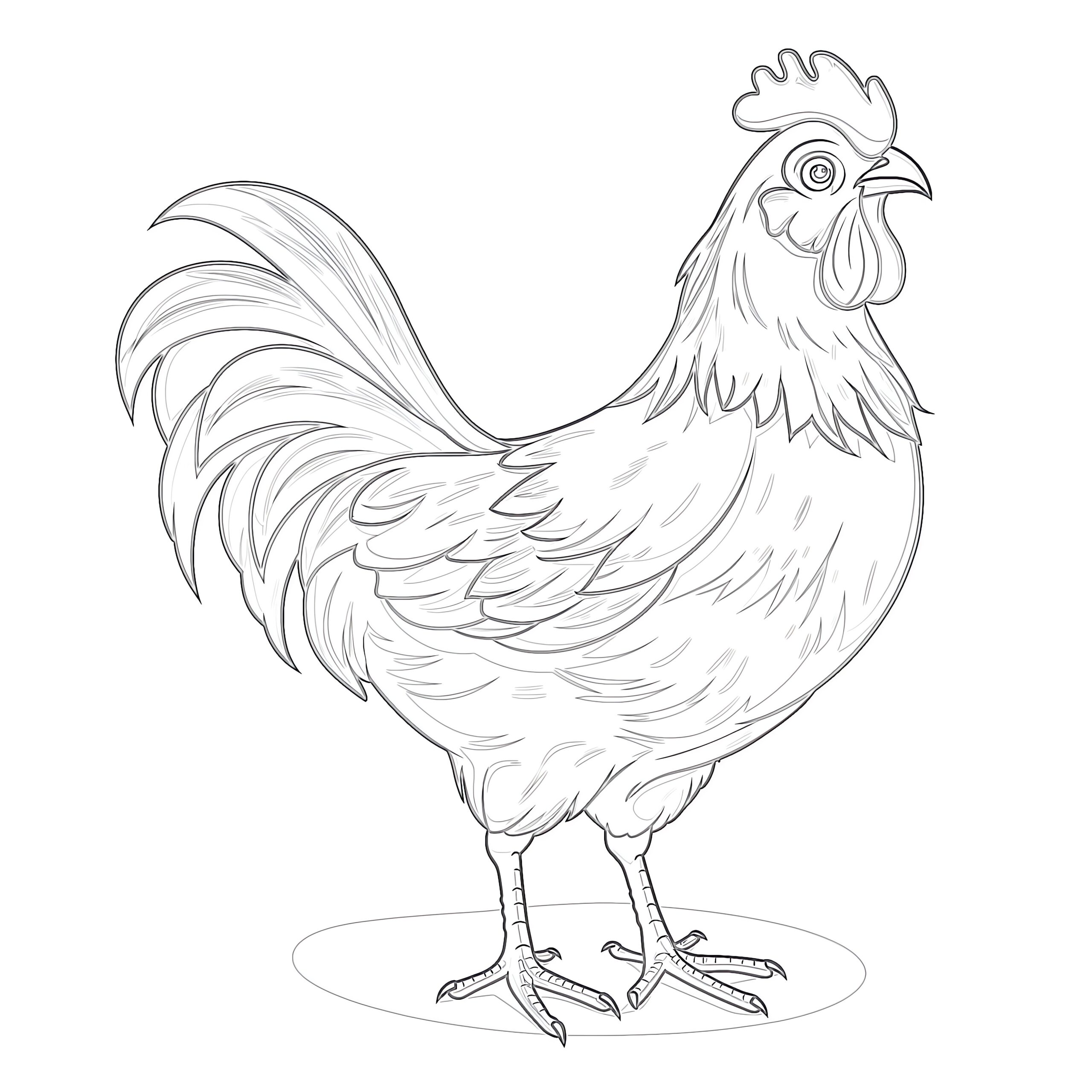 Free Chicken Coloring Page Coloring Pages Mimi Panda
