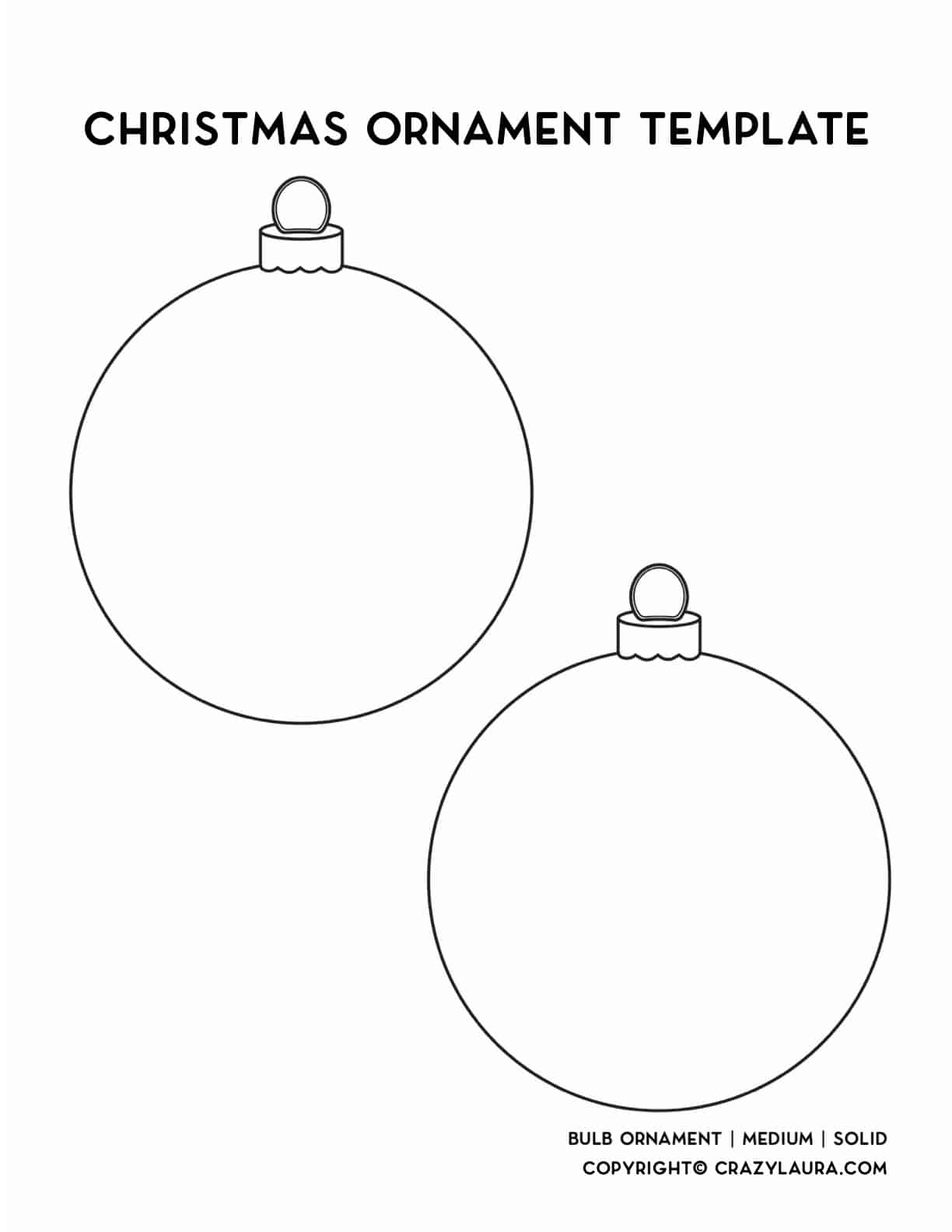Free Christmas Ornament Template Printables U0026 Outlines Crazy Laura