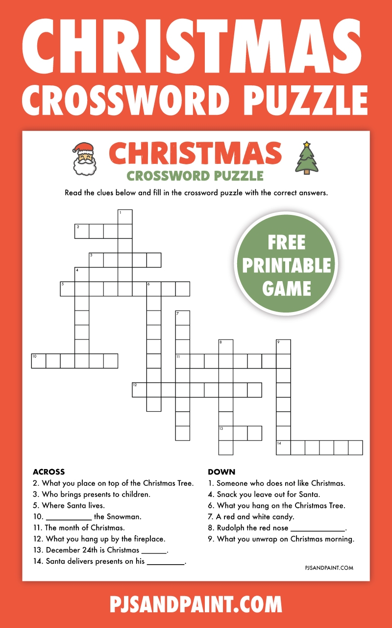 crosswords christmas printable