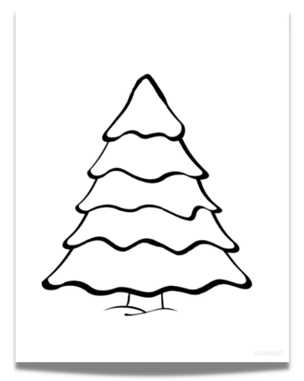 printable christmas tree coloring pages